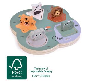 small foot 3D puzzle so zvukmi zvierat Safari